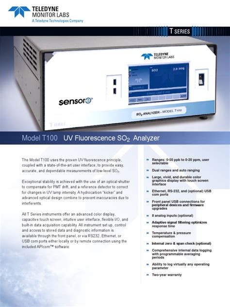 uv fluorescence analyzer copley|Model T100 UV Fluorescence SO Analyzer .